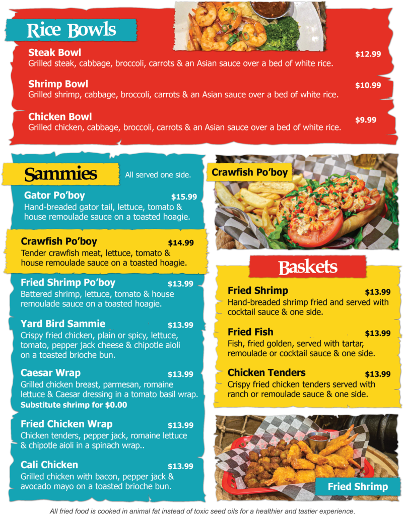 salty mermaid seafood cajun boils crawfish gator shrimp fish lobster jambalaya clovis new mexico restaurant